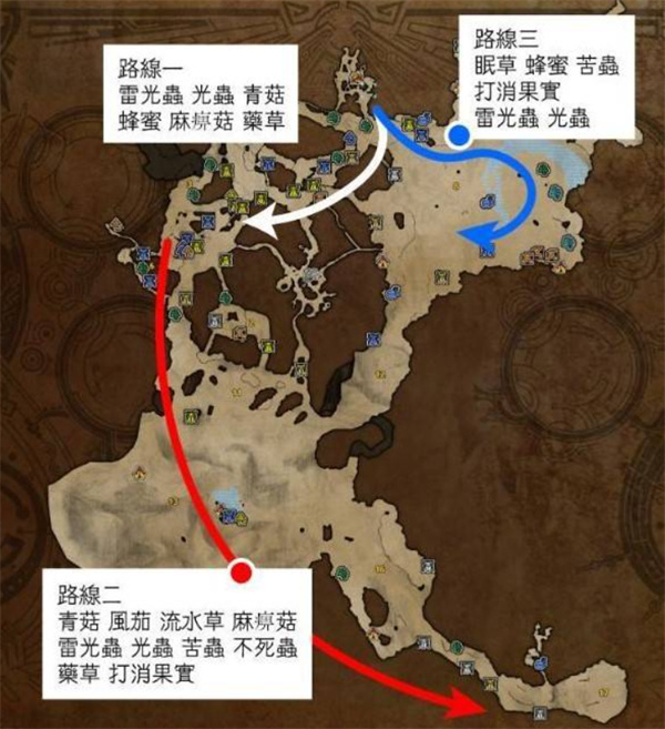 怪物猎人荒野速刷素材路线图文详情一览3